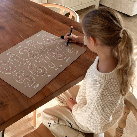 Reusable Numbers Coloring Mat