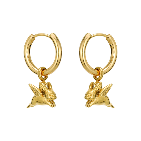 Flying Bunny Earrings